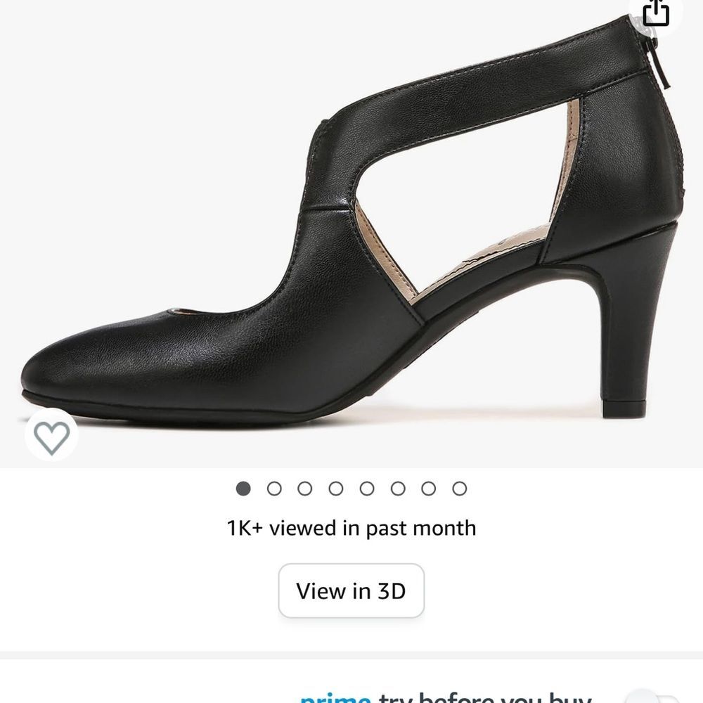 Lifestride Giovanni 2 Black Dress Heels Size 8-1/2